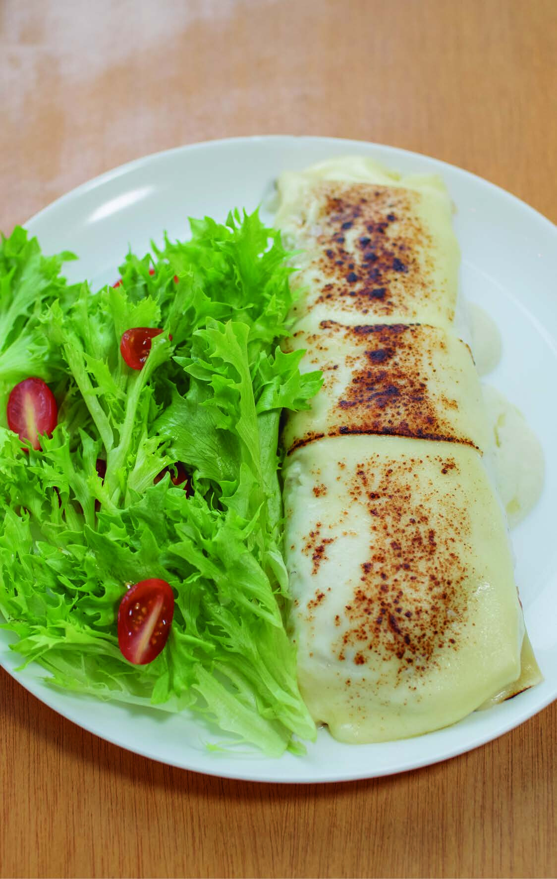 Panqueca artesanal do almoço na Boutique Café Araucária